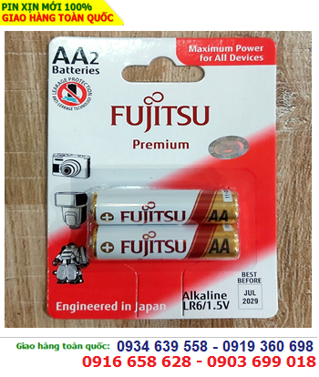 Fujitsu LR6(2B)FP; Pin tiểu AA 1.5v Alkaline Fujitsu Premium LR6(2B)FP (Made in Indonesia) _Vỉ 2viên